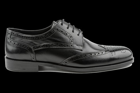Handmade Derby Shoes Brogued & Wingtip Design